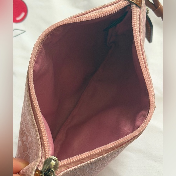 Y2K Rare Pink Coach Signature Jacquard Wristlet - Picture 4 of 5